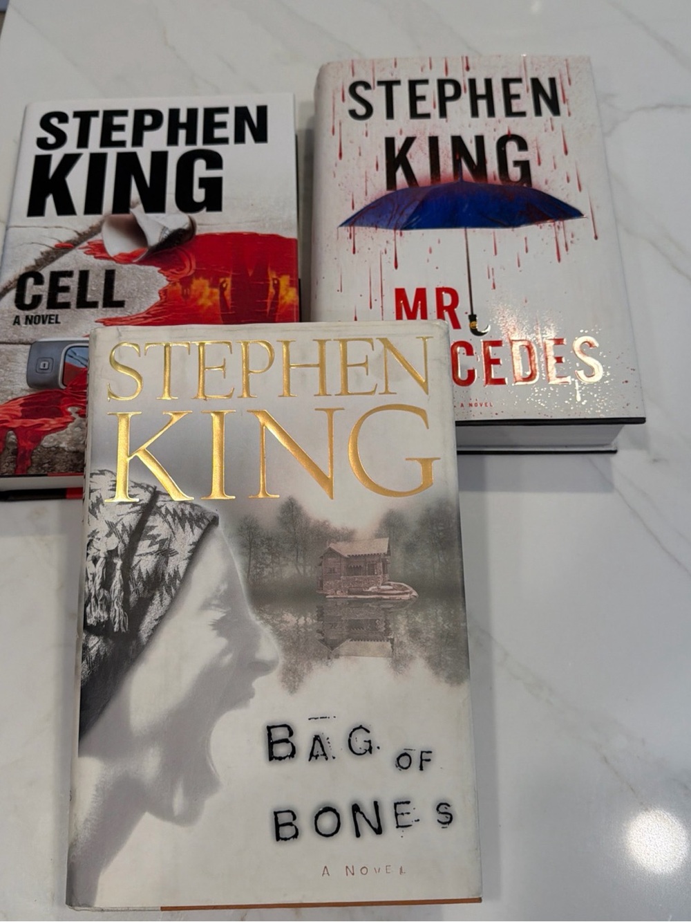 Stephen King Bag of Bones, Mr Merdeces & Cell Hardcover Novels